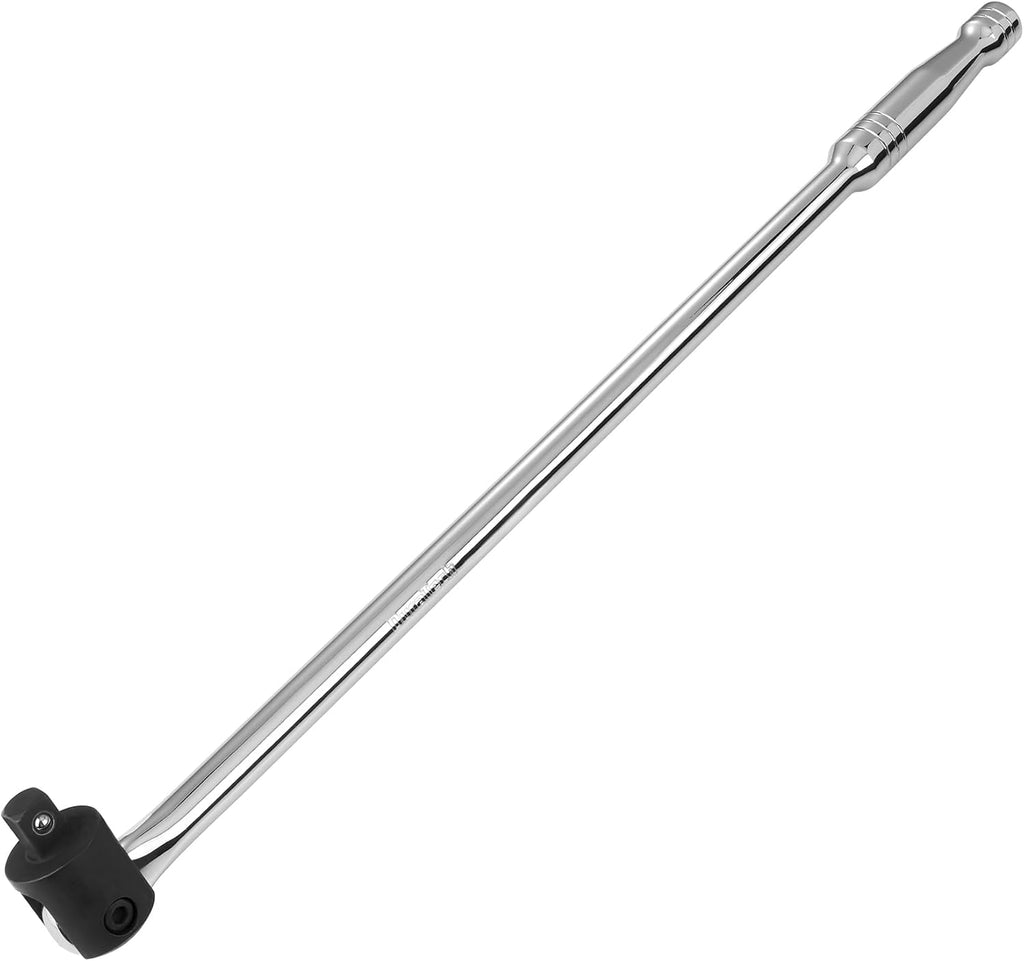 DURATECH Barre de démontage avec tête d'entraînement 1/2" rotative à 240°, manche de 60 cm de long, clé à couple à manche articulé, clé robuste, couple élevé (jusqu'à environ 780 Nm)