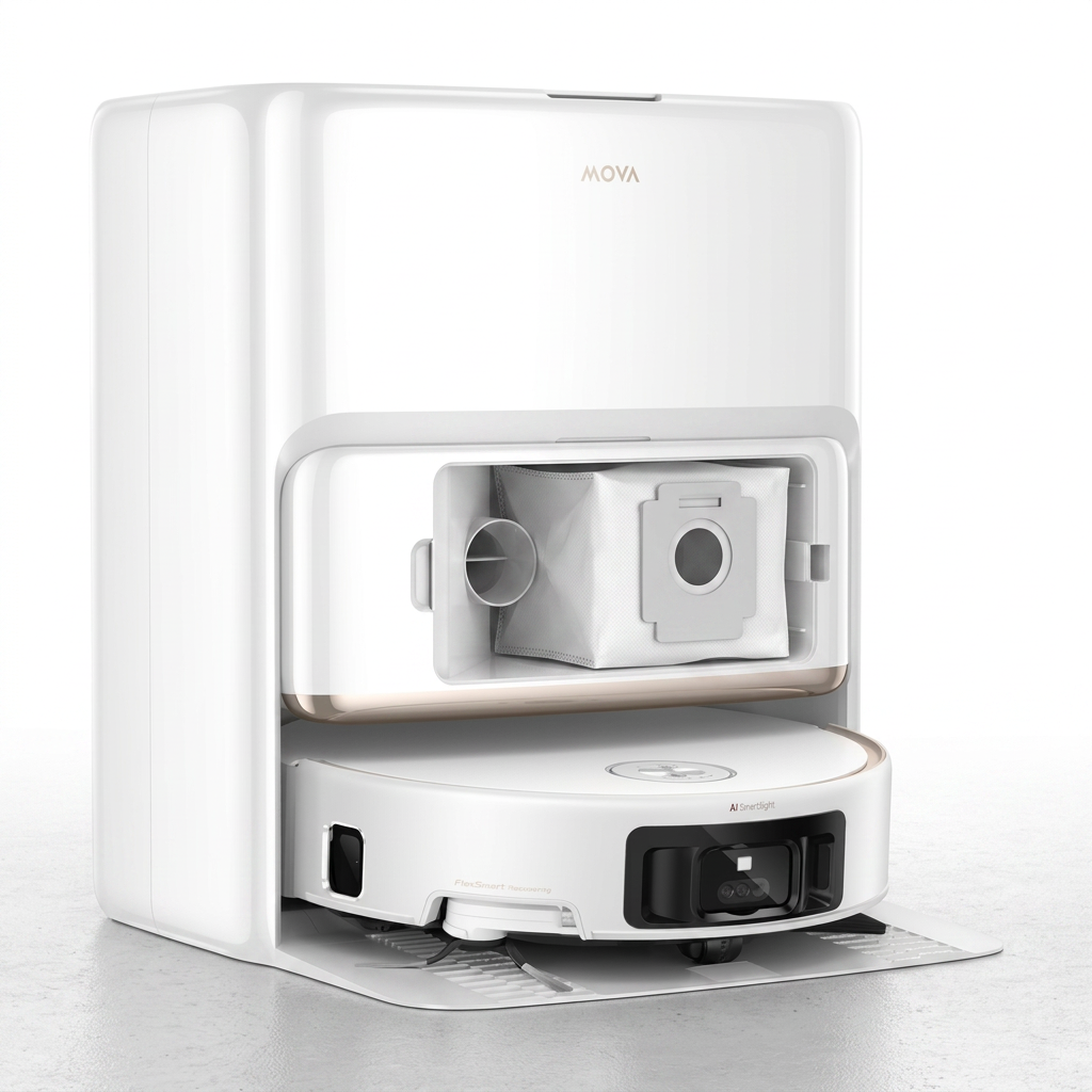 MOVA Z60 Ultra Aspirateur robot à rouleau blanc intégral
