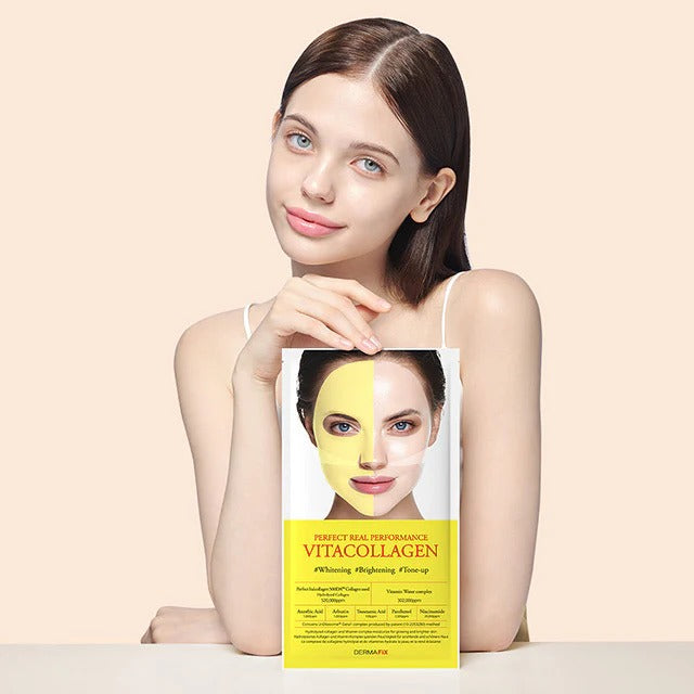DERMAFIX Vitacollagen Masque éclaircissant au collagène - 8 x 23 g