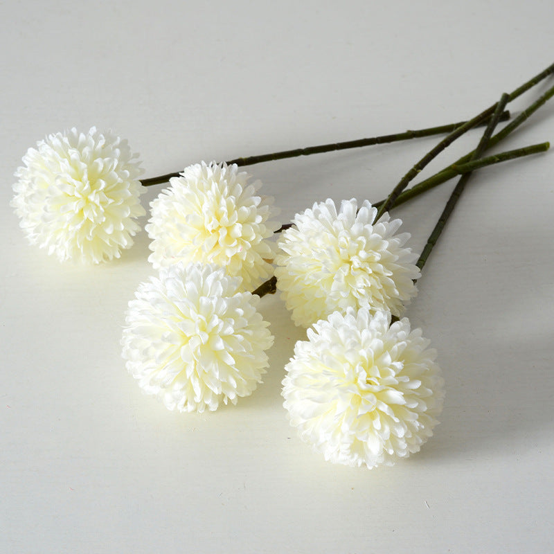 Wei's moment 6 pcs Fleurs artificielles Hydrangée artificielle Décoration pour vase de mariage Blanc