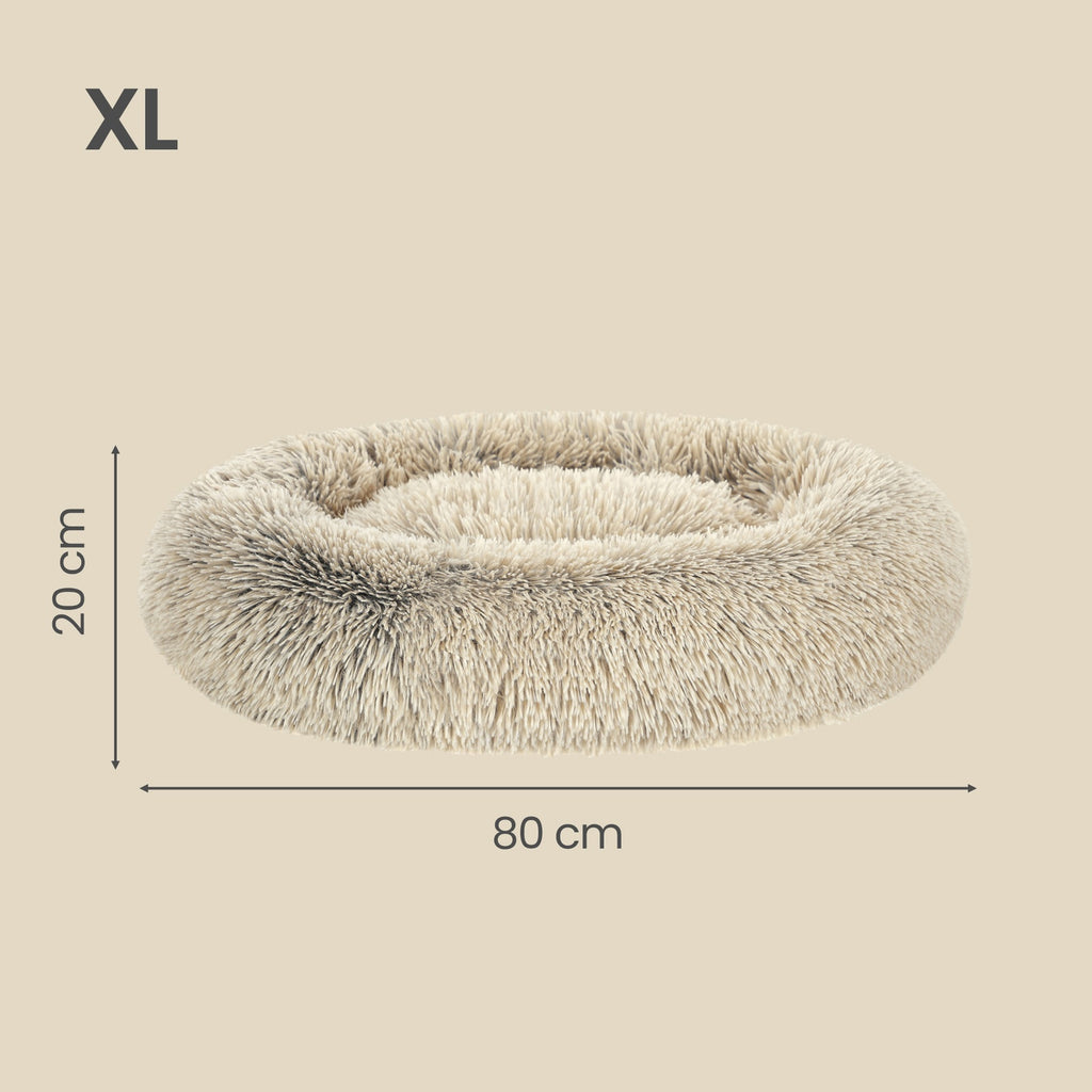 Ochama Lit pour chien en forme de beignet, Housse amovible et lavable, Kaki