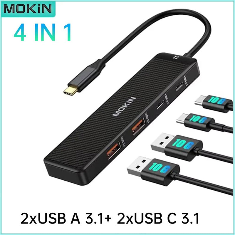 MOKiN USB-C vers 2 x USB-A 3.1+ 2 x USB-C 3.1