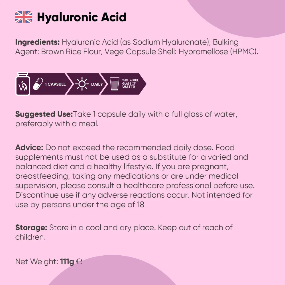 WeightWorld Acide hyaluronique 600 mg 120 gélules