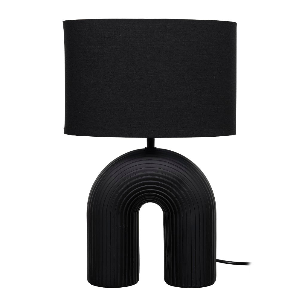 HOME DECO FACTORY Lampe archi en céramique noire
