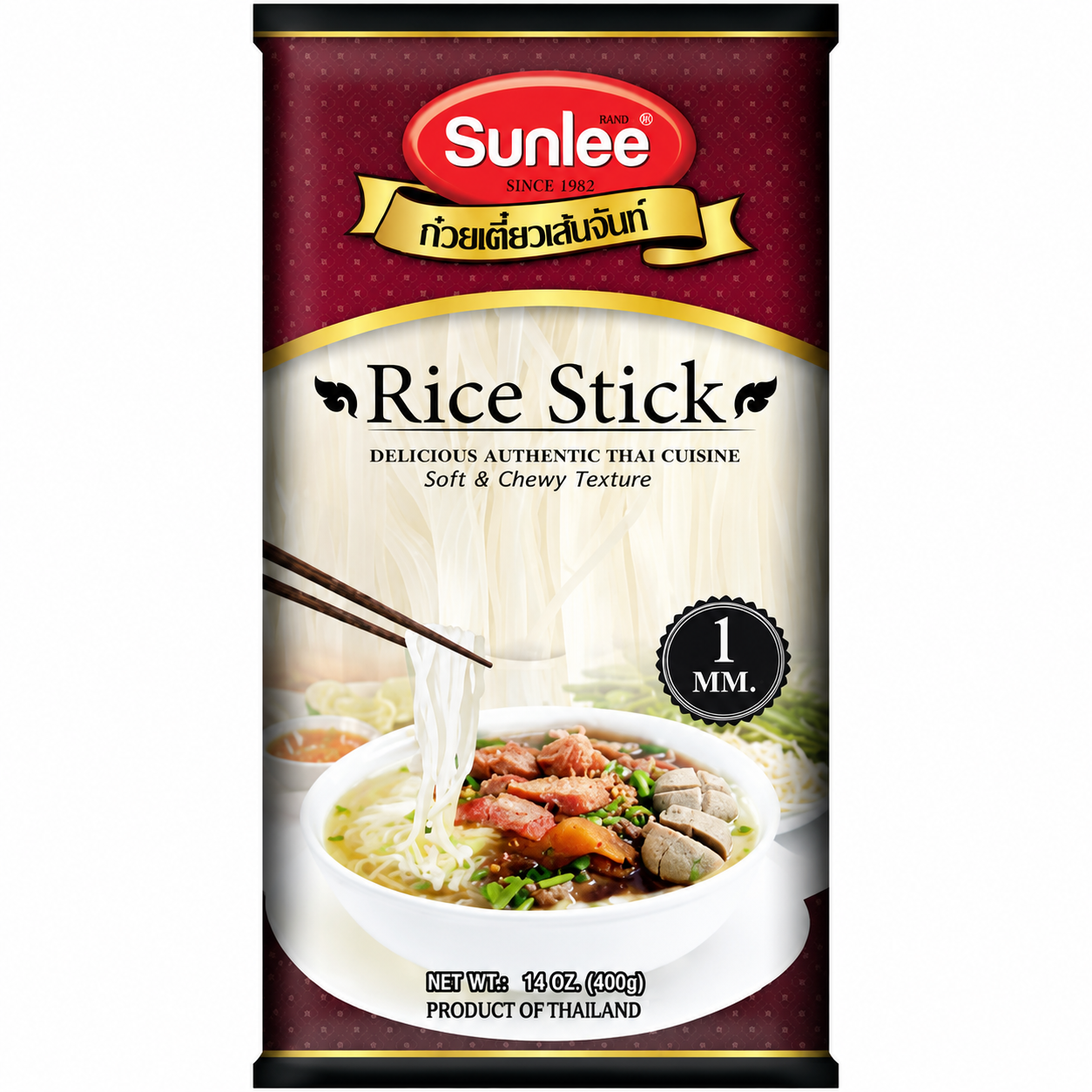 Sunlee Vermicelles de Riz Droits 1 mm 400 g
