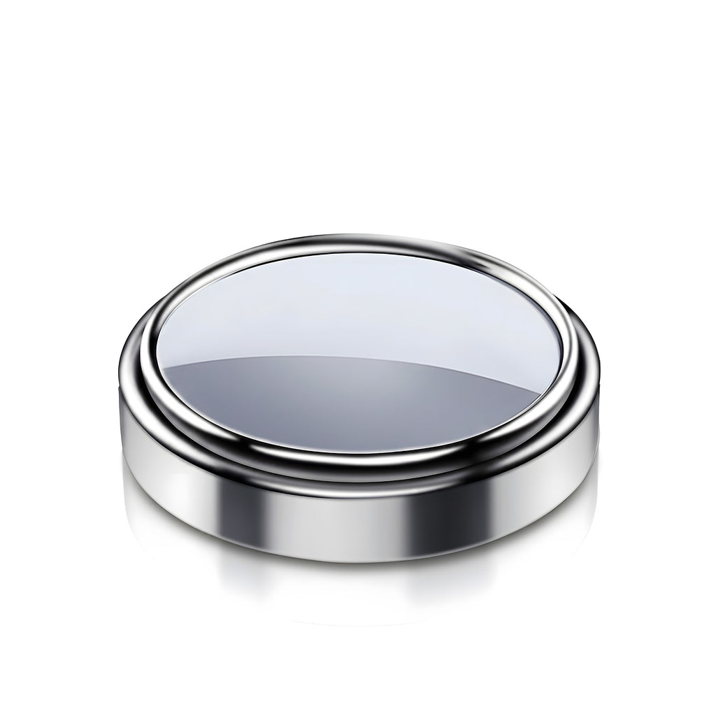 Miroir convexe HD sans cadre rond, pivotant et réglable à 360°, couleur argentée, adapté aux voitures, camions et SUV, améliore la sécurité routière, lot de 2 pièces