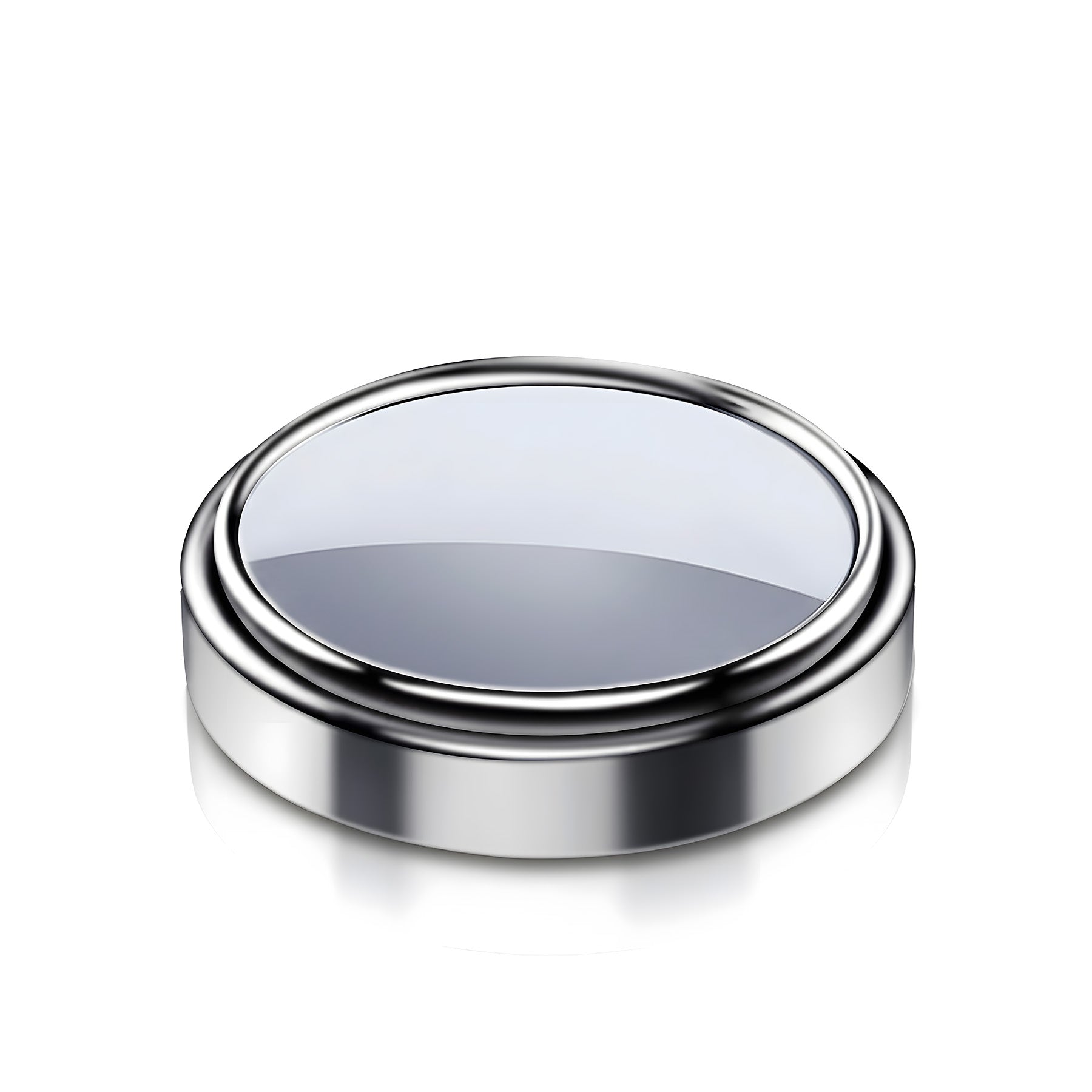 Miroir convexe HD sans cadre rond, pivotant et réglable à 360°, couleur argentée, adapté aux voitures, camions et SUV, améliore la sécurité routière, lot de 2 pièces