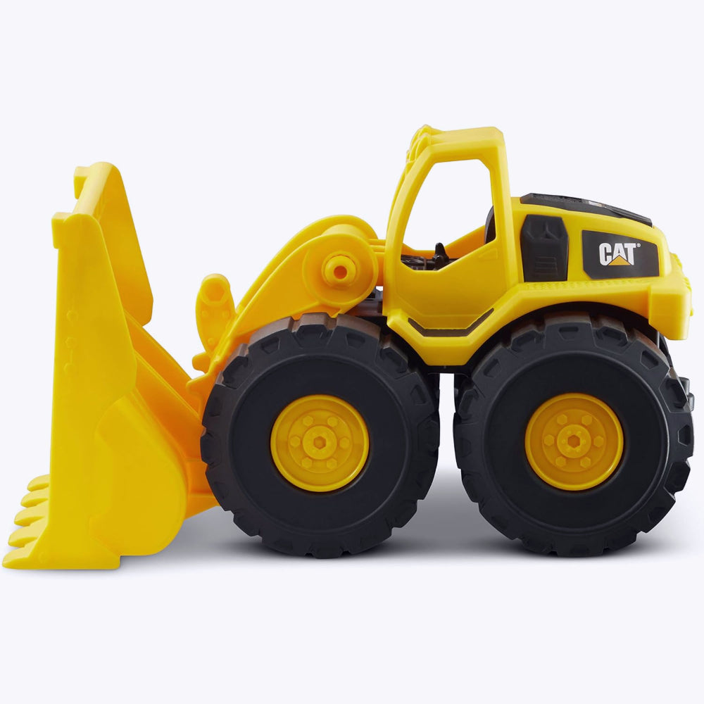 CatToysOfficial Ensemble de Véhicules de Construction - 18 cm Pack de 3 véhicules de chantier - Camion benne, Chargeur frontal et Tractopelle pour Enfants à Partir de 2 Ans