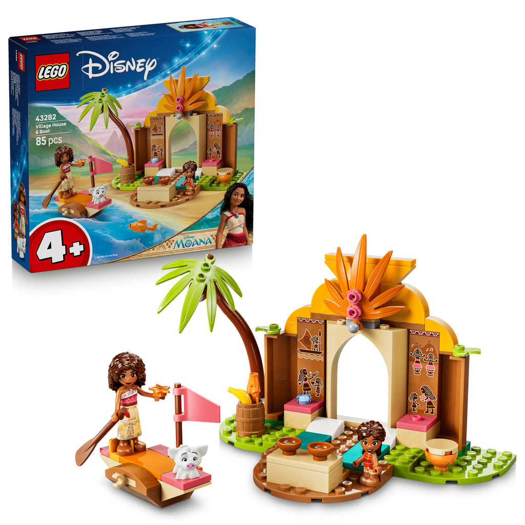 LEGO Disney Moana Ensemble de Construction Maison de Village et Canot 43282