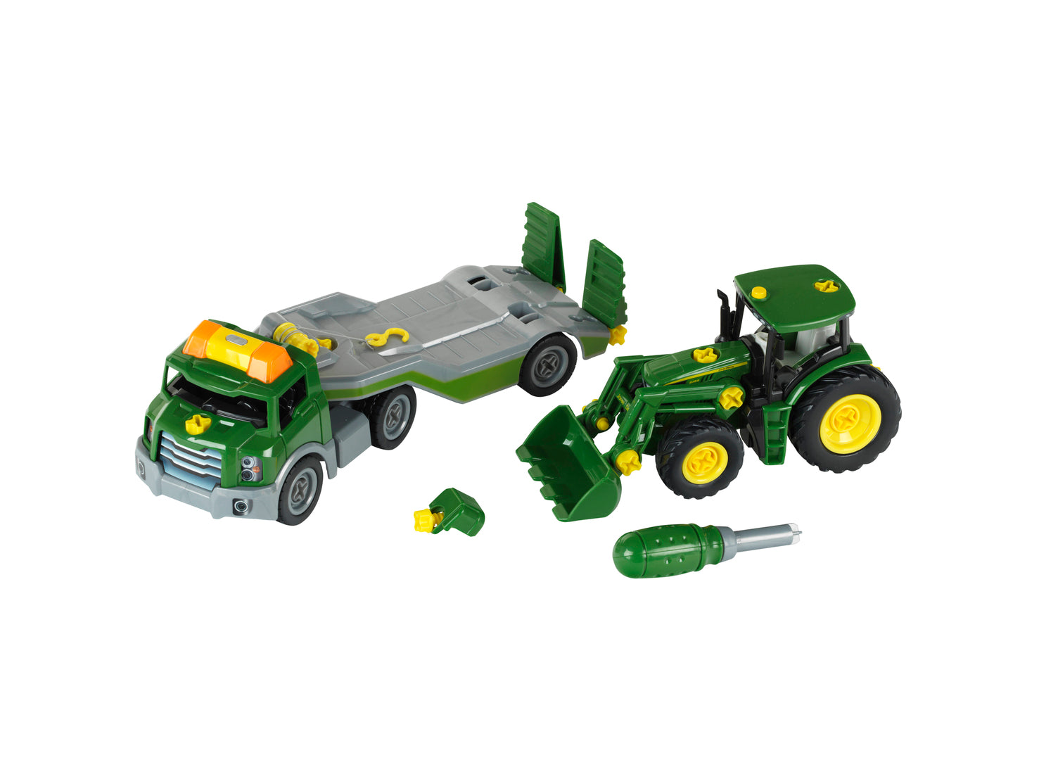 Klein John Deere Tracteur Jouet avec Remorque Échelle 1:24 3906