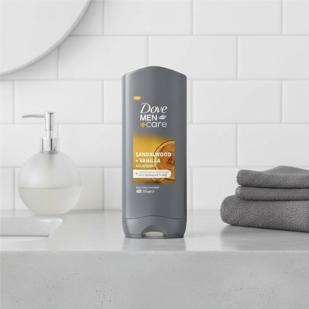 DOVE Men+Care - Gel douche Bois de santal et vanille - 400 ml
