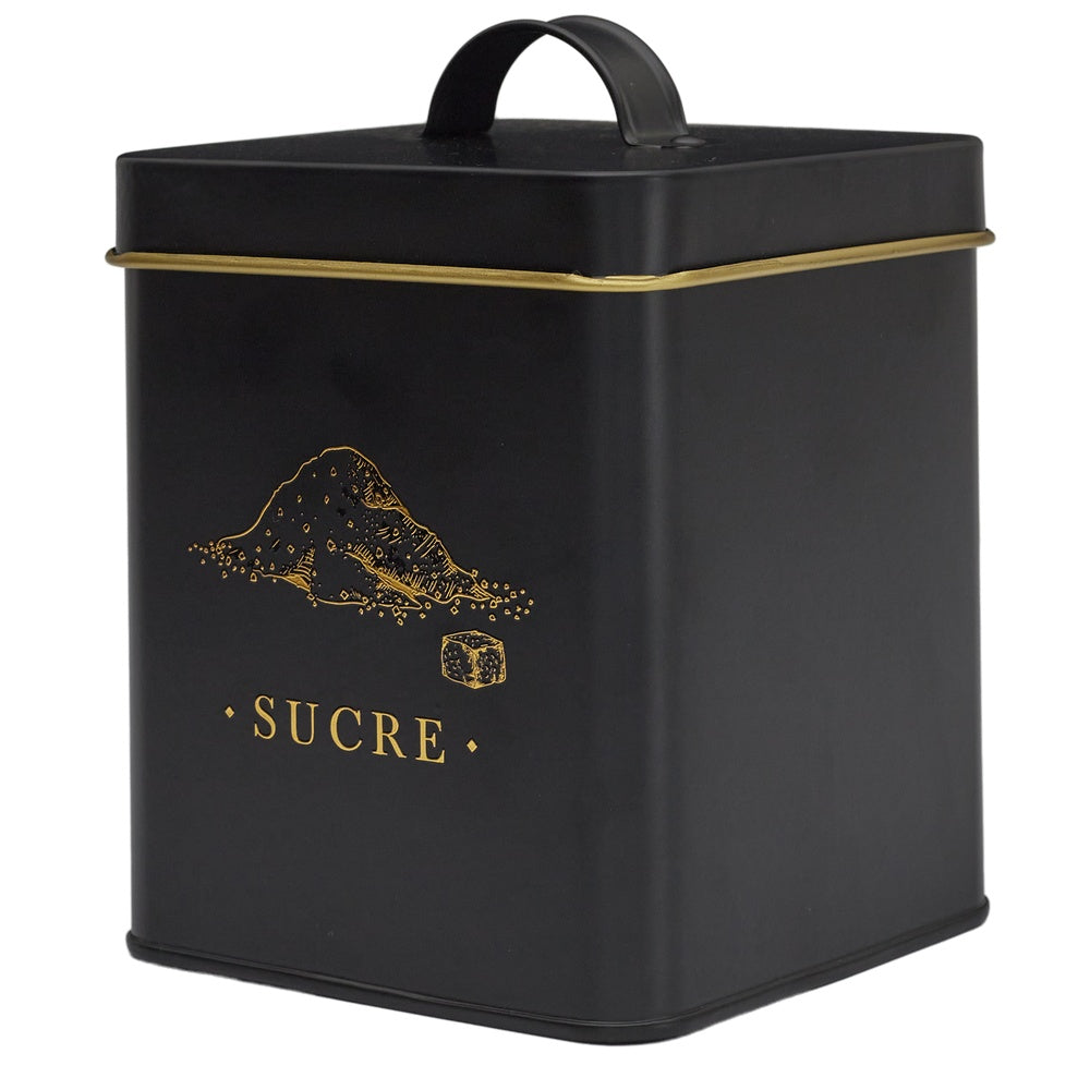 COOK CONCEPT Boîte à sucre en métal noir et doré