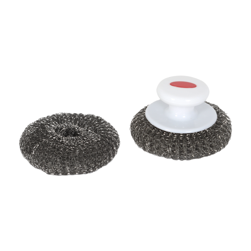 Le Marquier Lot de 2 boules de nettoyage en acier inoxydable avec poignée