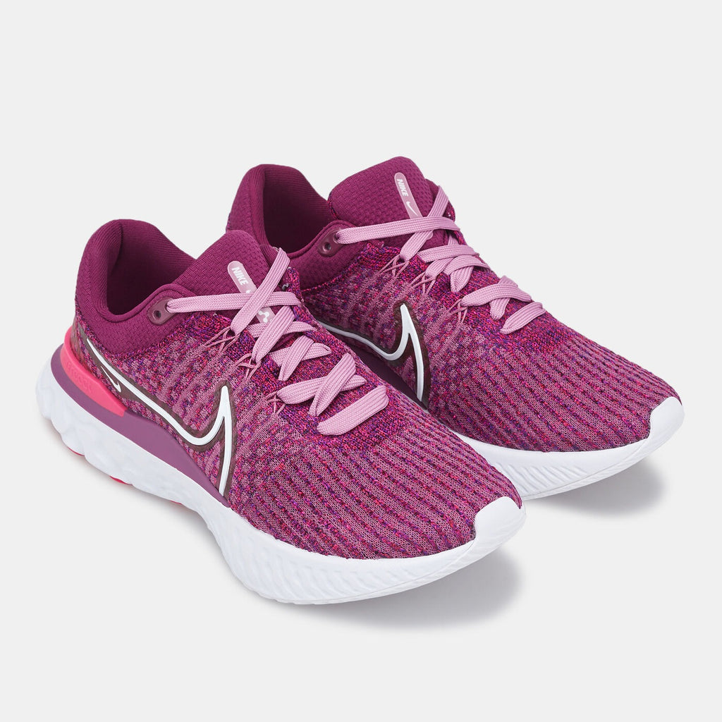 Nike React Infinity Run Flyknit 3 Bordeaux Femme