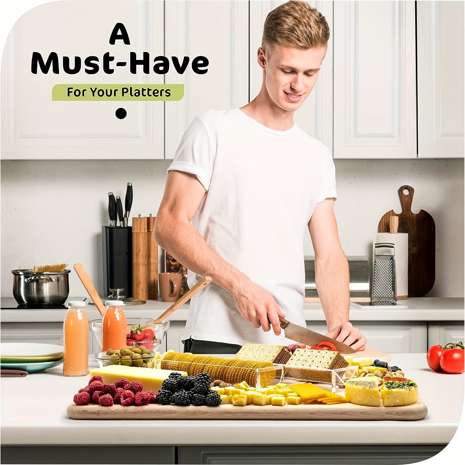 YumiPLUS Présentoir à desserts en plastique 2 niveaux, lot de 1