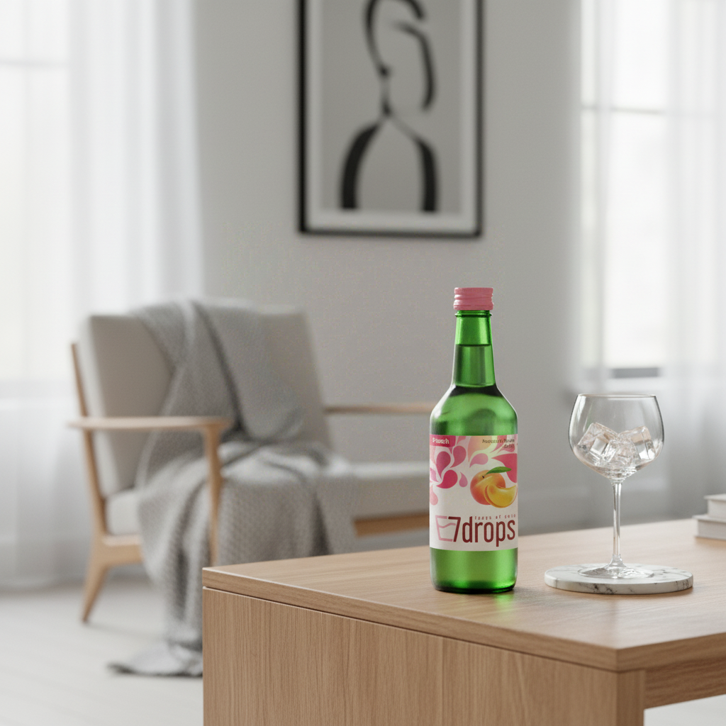 7DROPS Soju Pêche Alc. 12 % vol 360 ml