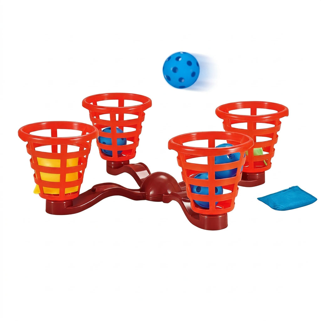 Jeu de basket-ball portable pour enfants CubiDoodle, mini panier en ABS avec ballon, hauteur réglable 100-150cm pour intérieur/extérieur