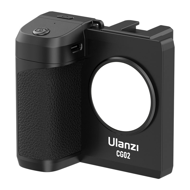 Ulanzi Cap Grip CG-02 Poignée de maintien pour smartphone, Poignée pour smartphone avec télécommande Bluetooth détachable, Stabilisateur pour iPhone avec 3 niveaux de réglage de la lumière pour réaliser des autoportraits parfaits