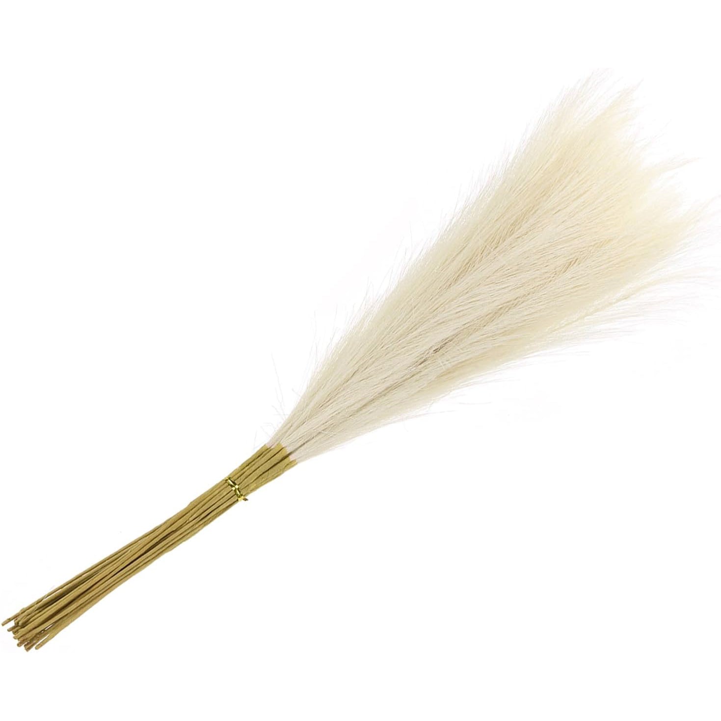 Yuejia 10 pièces 18,89 po / 48 cm Fleurs séchées artificielles, fausses plantes, décorations d’automne, décoration bohème, décoration de maison pour Halloween, Noël, mariages, fêtes, loisirs créatifs, vase, intérieur et extérieur (Beige)