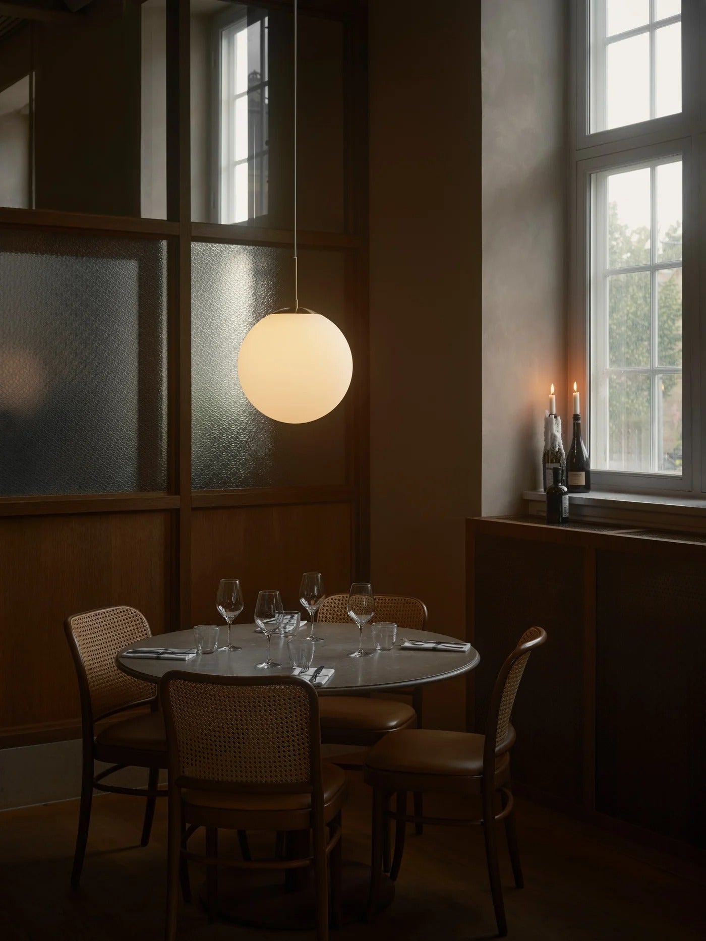 Suspension GRANT 25 verre et métal laiton IP20 E27 - Nordlux, Intérieur