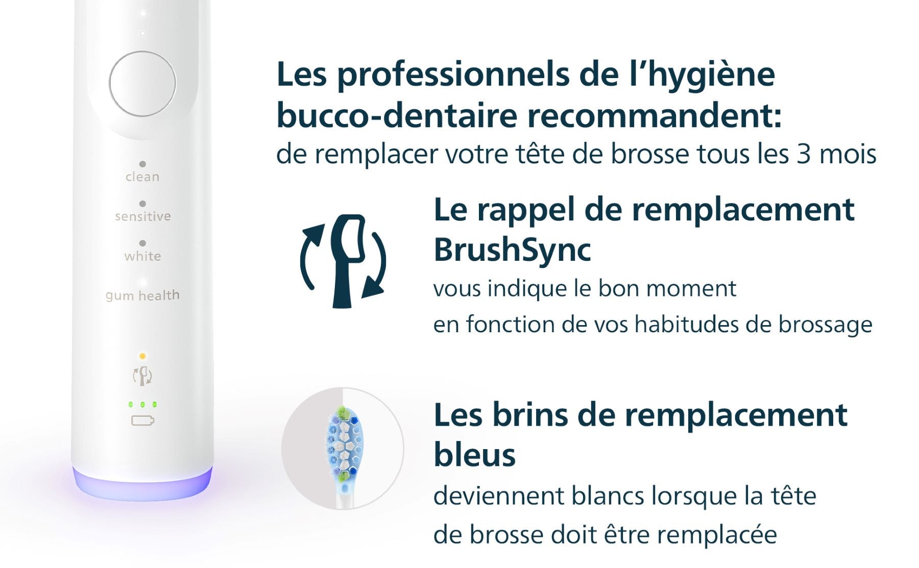 Philips Sonicare Premium Plaque Defense HX9044/87 Têtes de brosse à dents électriques - élimine jusqu’à 10x plus de plaque, dents plus blanches en 3 jours, compatible BrushSync, lot de 4 - Blanc
