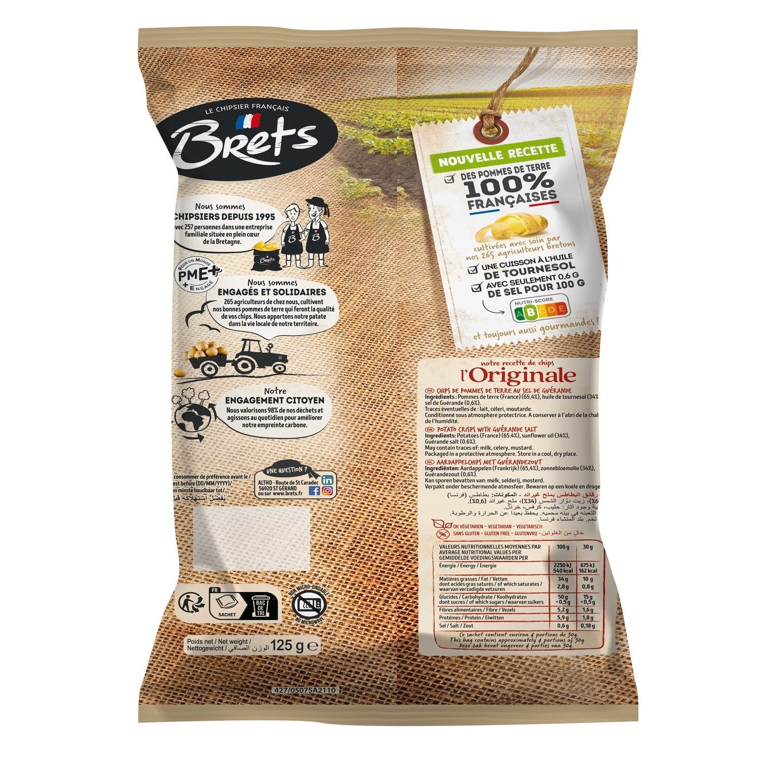 BRETS chips originale 125g