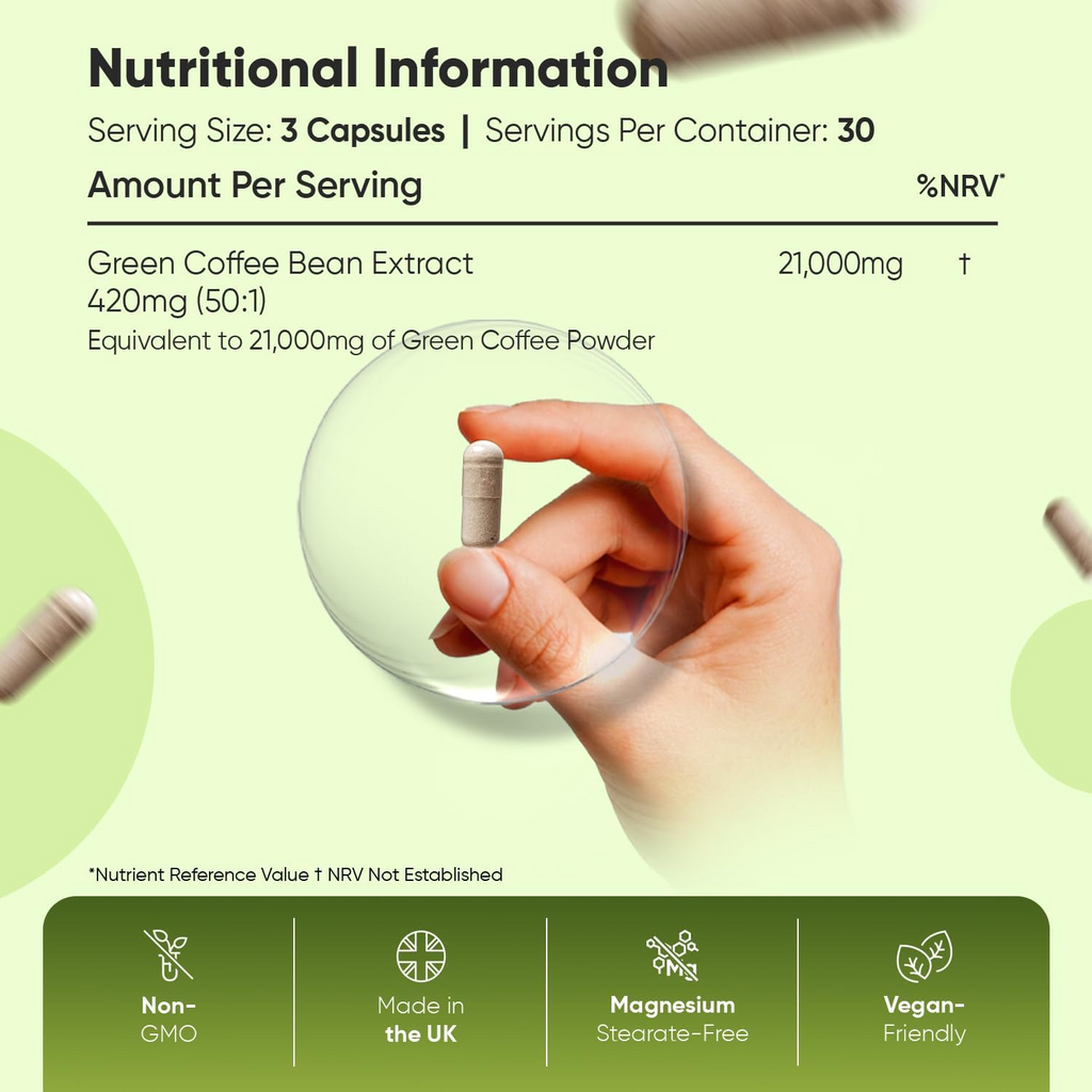 WeightWorld Café vert Pur 21000 mg 90 gélules