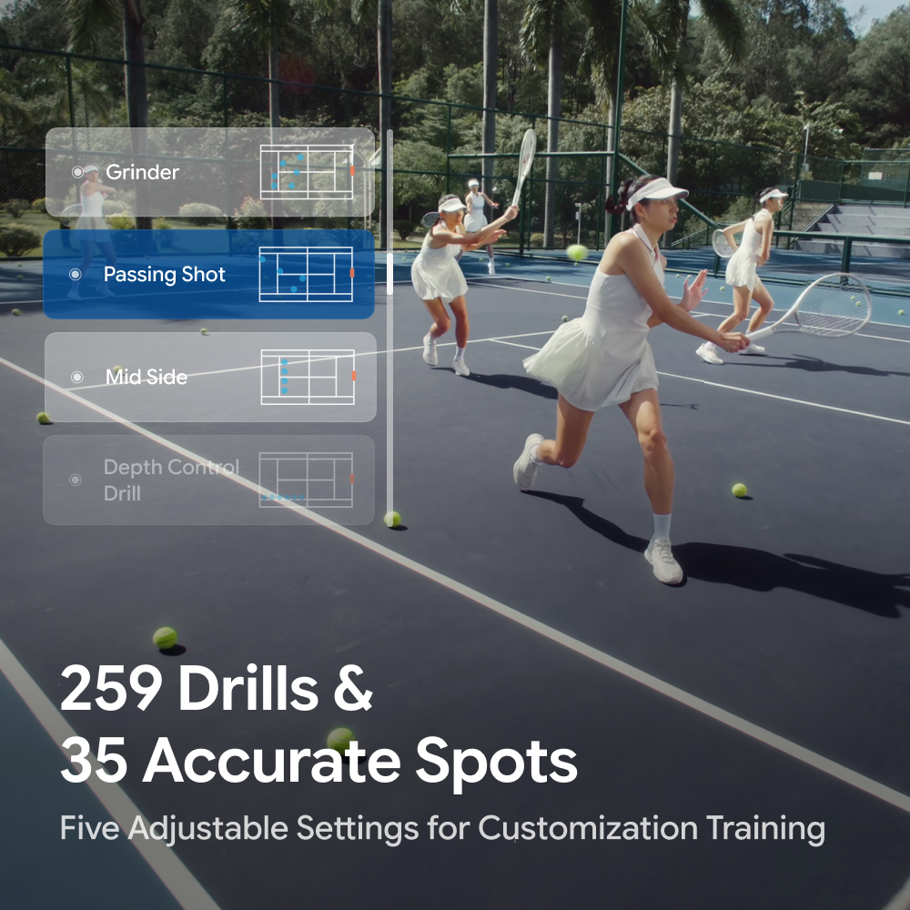 Lumistar Tero AI Machine à balles de tennis intelligente Orange Outil d'entraînement personnel professionnel Vitesse de balle plus élevée Expérience plus stable