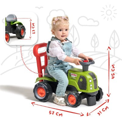 Falk Tracteur porteur Claas 1er âge avec volant - Les petits jardiniers - 57 x 31 x 45 cm - 1