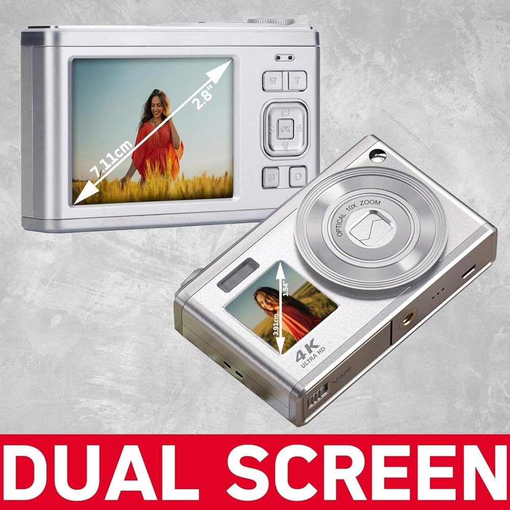 AgfaPhoto Appareil photo numérique compact 24 MP Zoom optique 10x Argent