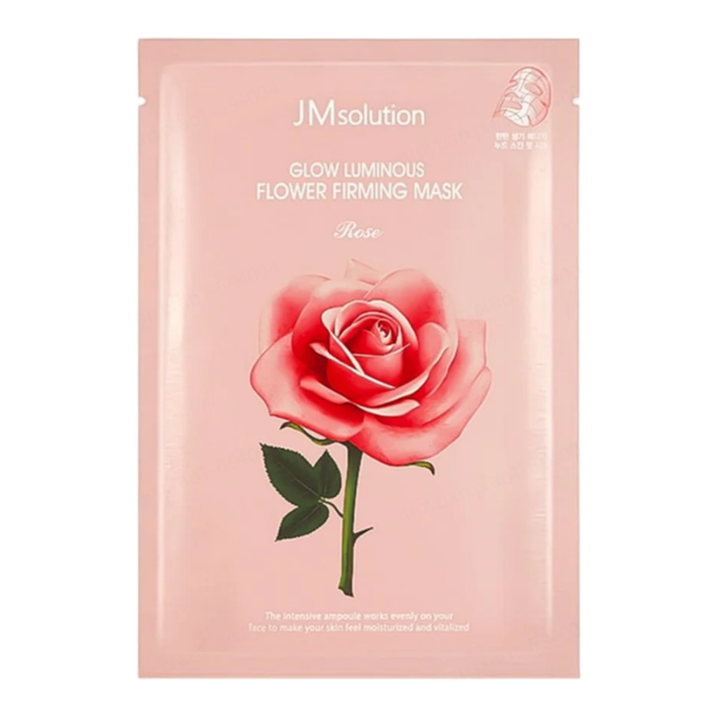 JMsolution Masques raffermissants éclat lumineux à la fleur, lot de 10 - Rose