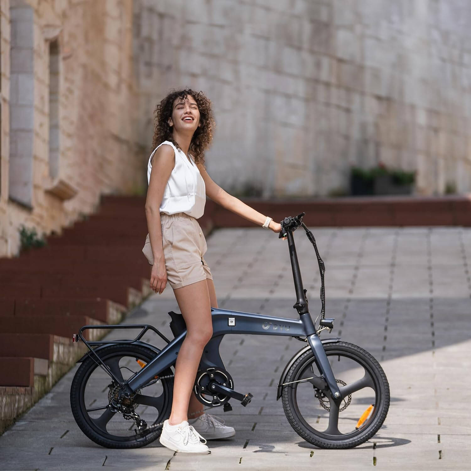 DYU T1 Vélo électrique pliant 20 pouces - Gris