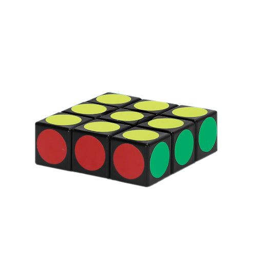 Cube casse-tête 1 x 1 (Présumé), Design classique à autocollants, Jouet fantaisie pour débutants