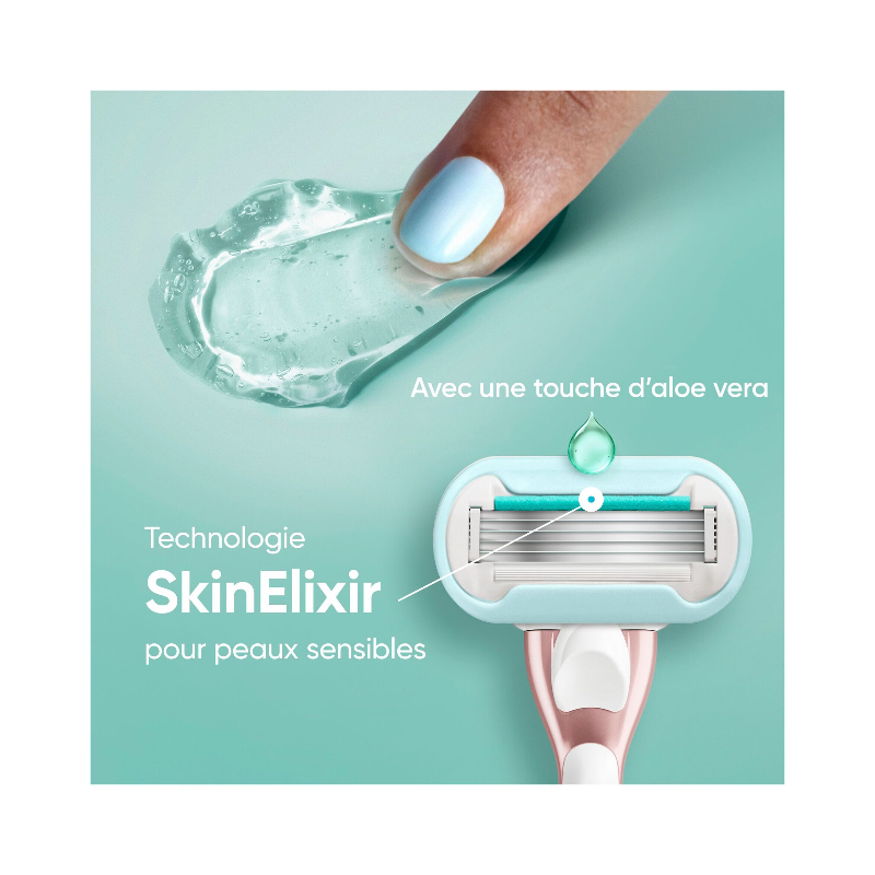 Gillette Venus Pro Smooth Sensitive - Rasoir Rechargeable avec 1 Lame - 1 Kit