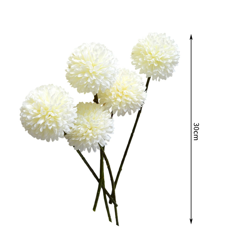Wei's moment 6 pcs Fleurs artificielles Hydrangée artificielle Décoration pour vase de mariage Blanc