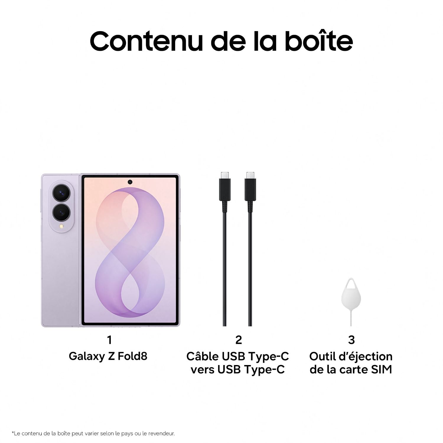 Galaxy Z Fold 8 Lavande 256 Go