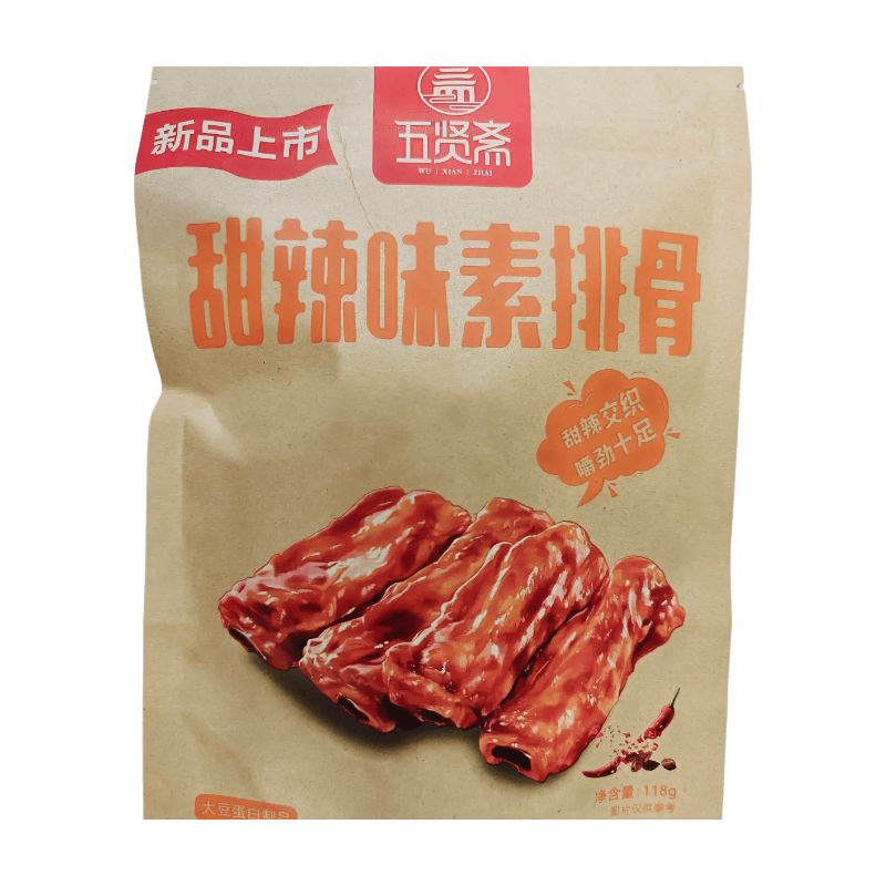 Wuxianzhai Ribs végétales (sucré-piquant) 118 g