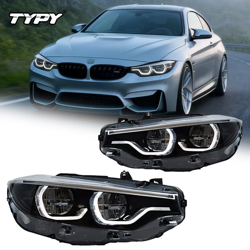 TYPY Phare avant pour BMW F32 F36 M4 F82, phare LED 2016-2019, projecteur 425i, DRL, clignotant, phare de croisement, Angel Eye, lentille de projecteur