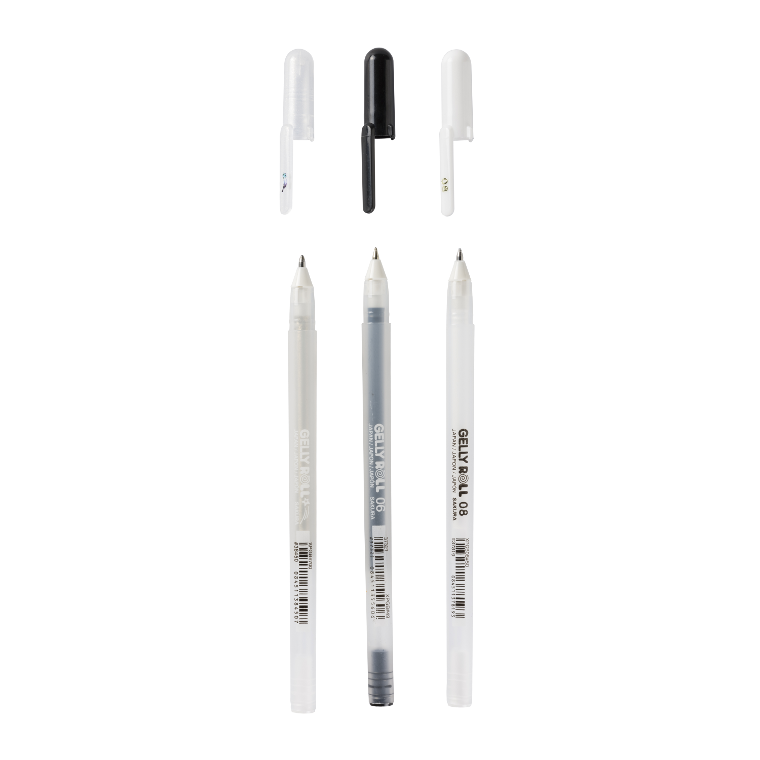 Sakura Set mélangé de 3 Gelly Roll Clear Noir Blanc