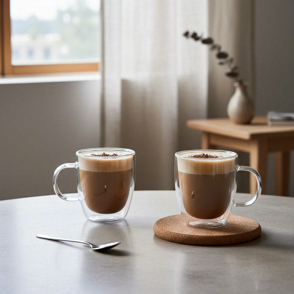 Bodum Bistro Lot de 2 tasses thermiques à double paroi avec poignée - 450 ml
