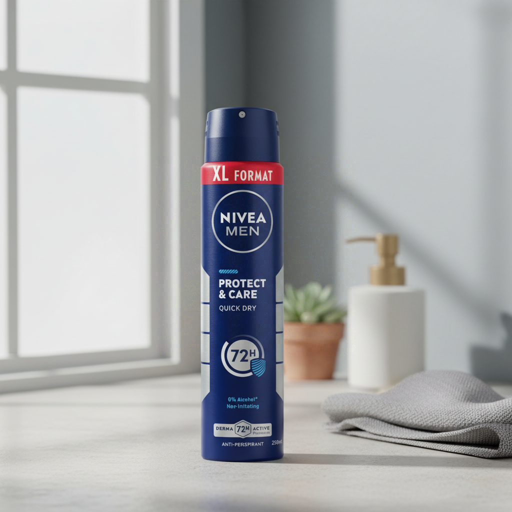 NIVEA MEN Déodorant Aisselles Protect & Care Protection 72h Spray XXL 250 ml