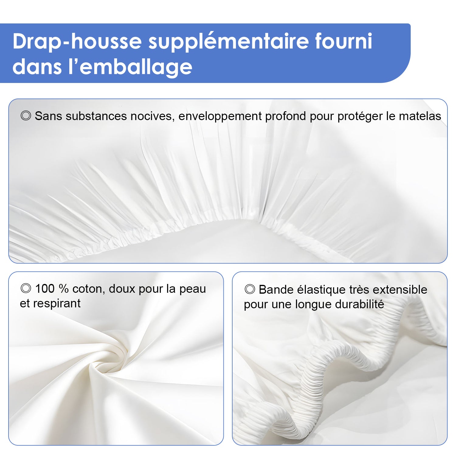 GTIMEX Matelas à ressorts ensachés 140 x 200 cm 7 zones hauteur 22 cm fermeté élevée H3 avec drap-housse