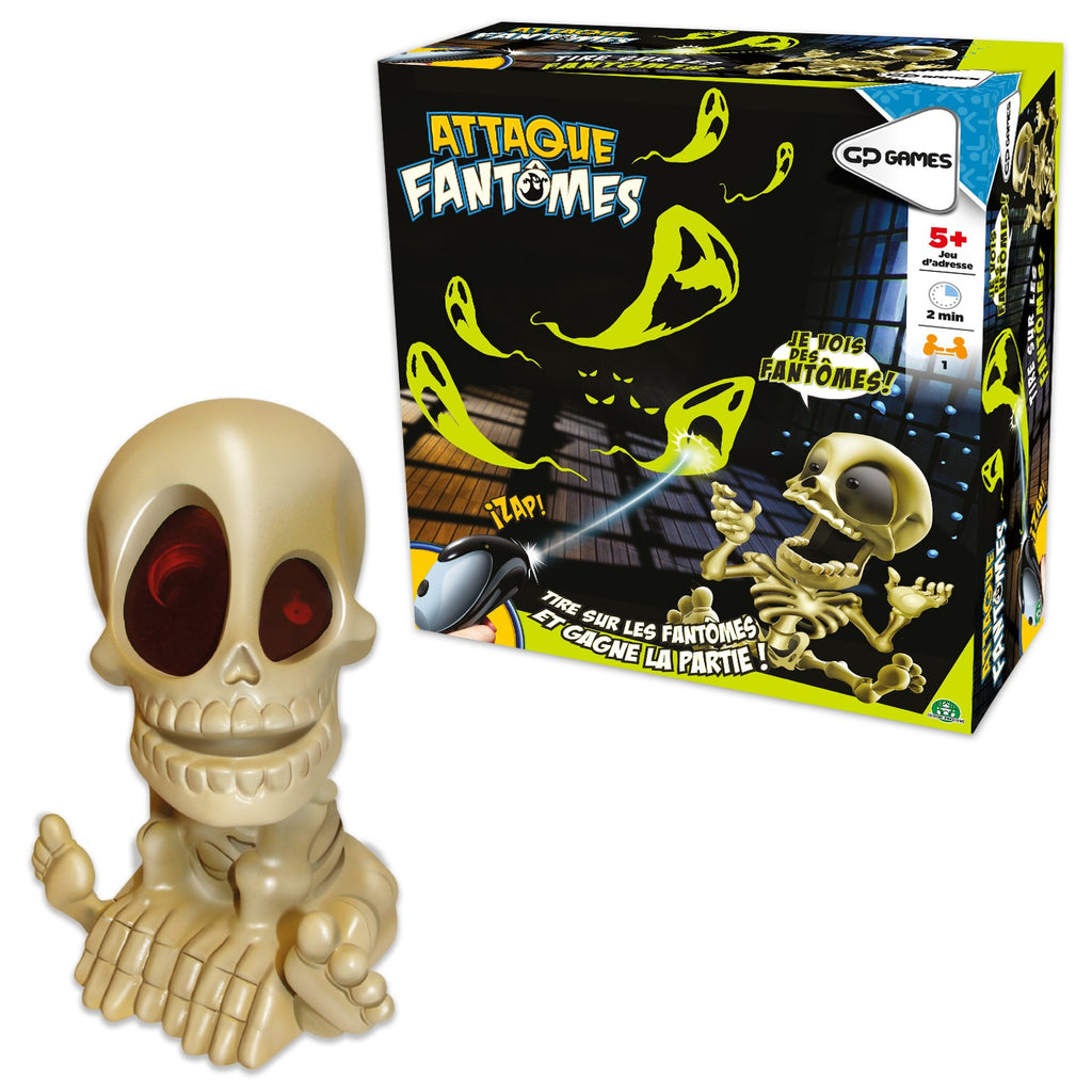 GIOCHI PREZIOSI ATTAQUE FANTOMES, Jeu de tir sur des fantômes, Electronique, Parle en français, Jouet pour enfants dès 5 ans, JHN00