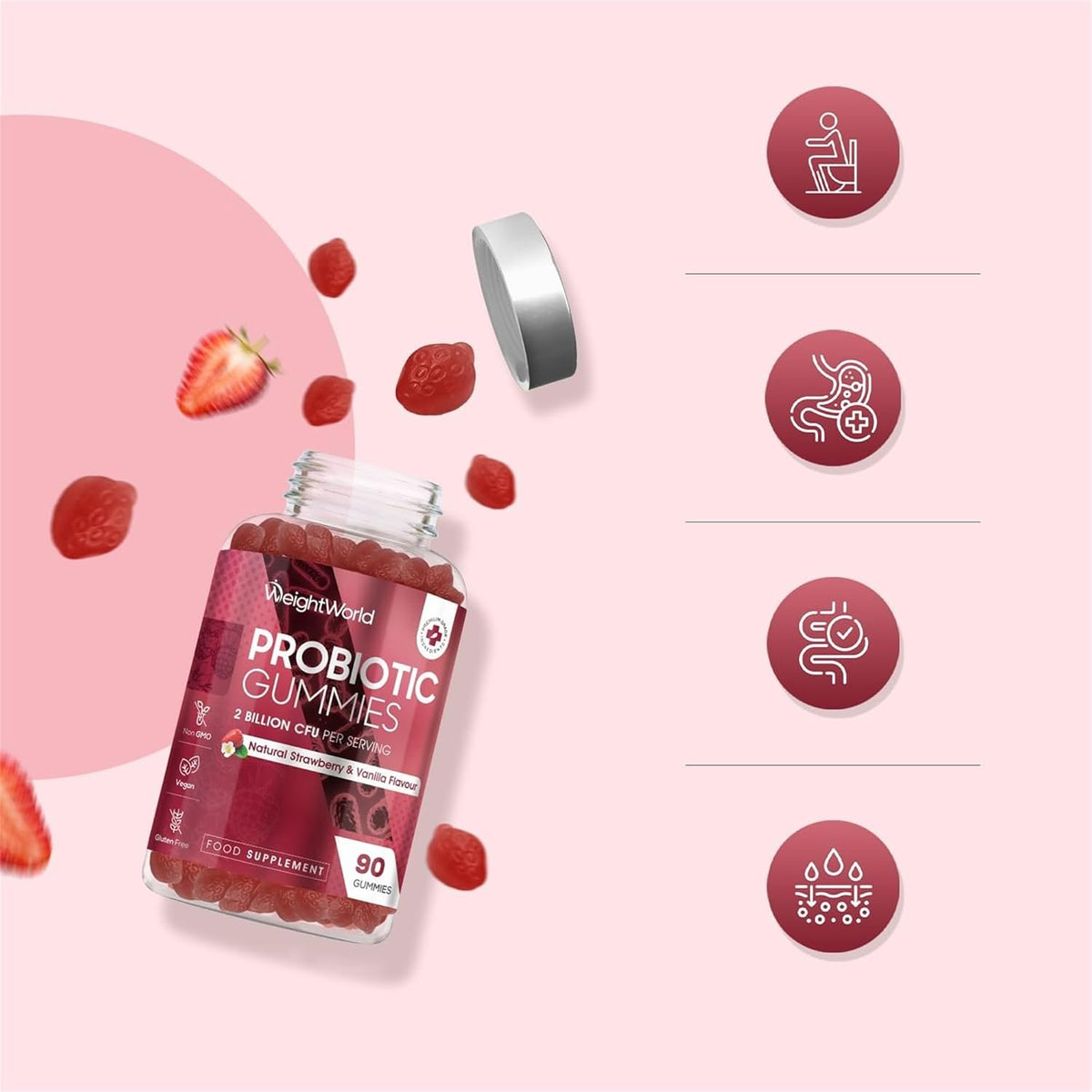 WeightWorld Probiotique 2 milliards 90 gommes