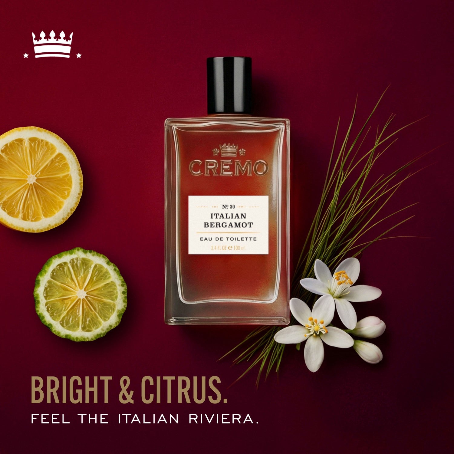CREMO Italian Bergamot - Eau de Toilette en Vaporisateur - 100 ml