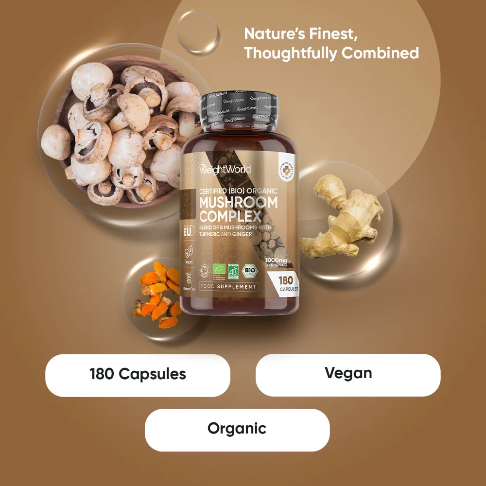 WeightWorld Complexe de champignons biologique - 180 gélules
