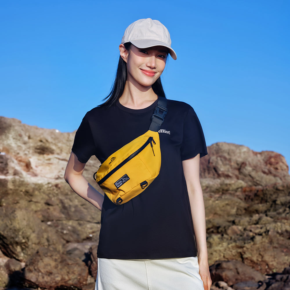 PELLIOT Sac banane quotidien Unisexe Sport Extérieur Mains Libres Pratique – Chaud et accrocheur, Jaune d’automne