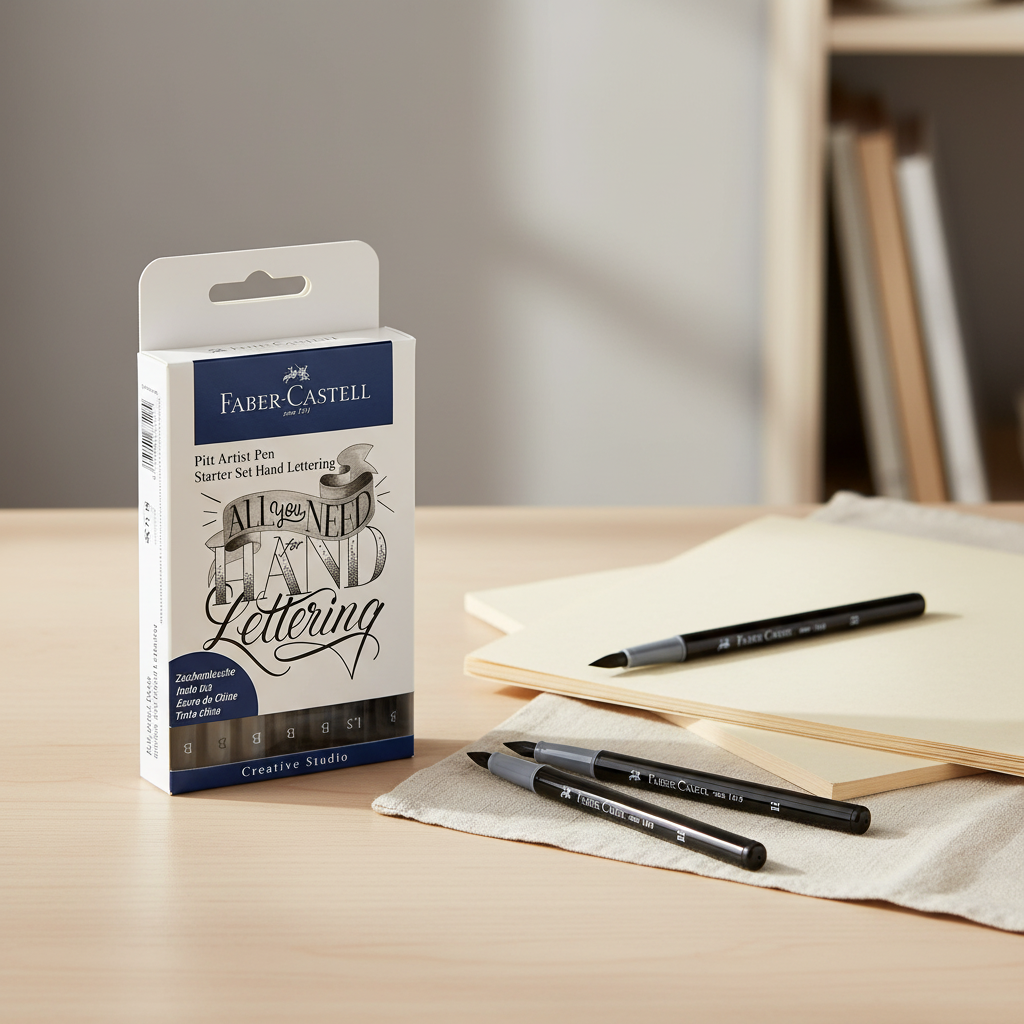 Faber-Castell Lot de 8 feutres Pitt Artist à l'encre de Chine pour calligraphie