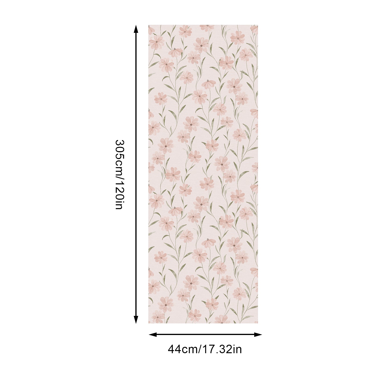 Murgall Woven Flowers Papier peint autocollant 44 x 305 cm - 1 rouleau