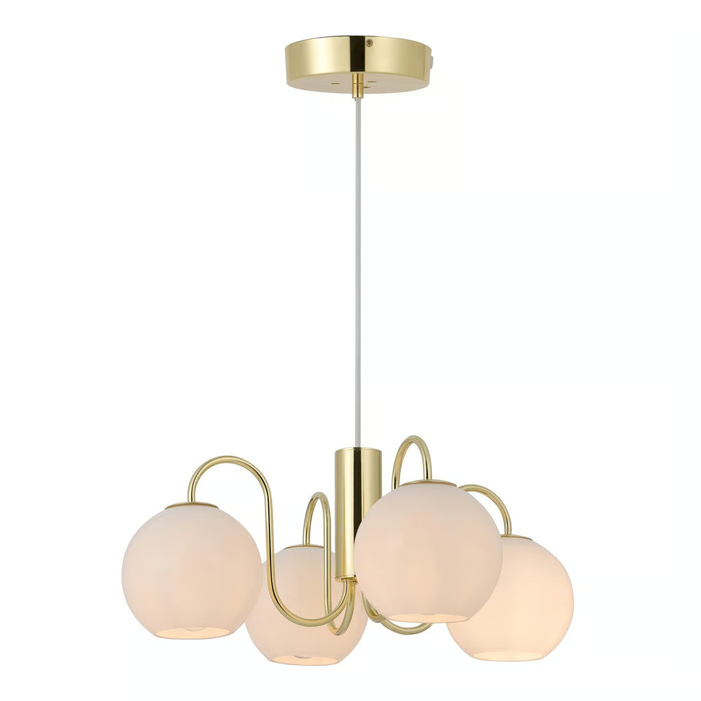 Suspension FRANCA 4-Spot métal laiton IP20 E14 - Nordlux, Intérieur